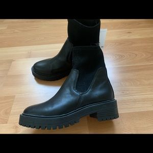 Black chunky boots